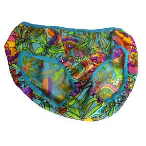 Vintage Leggs Psychedelic Bikini Panties Size 5